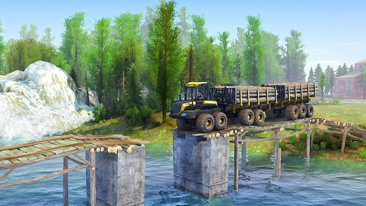 OVERLOADED Logging Truck RISKS COLLAPSING Bridge Over Deadly River