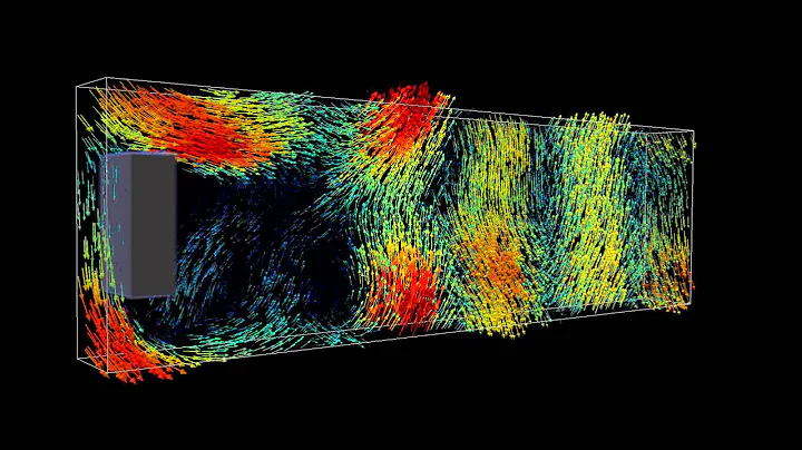 Demo: Formation of a von Kármán vortex street using the Lattice-Boltzmann method (3D)