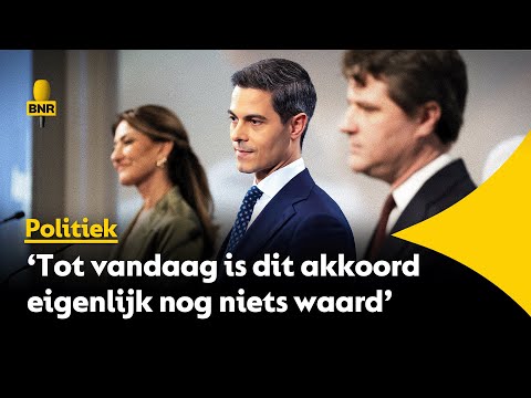 D66, VVD en CDA onthullen akkoord: 'Tot vandaag nog niets waard'