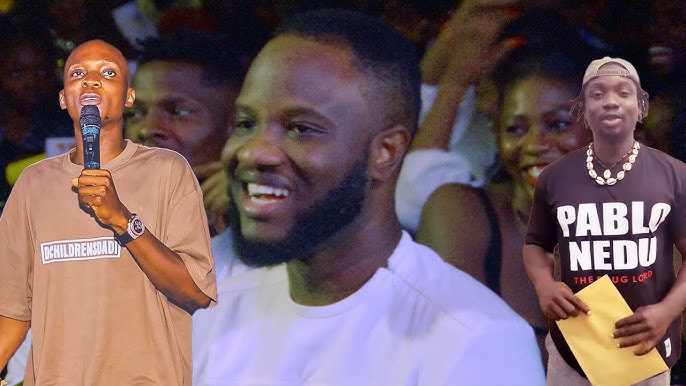 VDM NO 1 critic Dee1 in Abuja Laughing to Mc Monica cracking up Mc Bob the Magnificent Show - YouTube