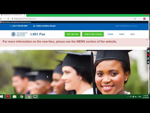 How to pay SEVIS fee for I20 online (F1 USA Student)