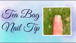 Tea Bag Nail Tip with Dip Powder and Liquids