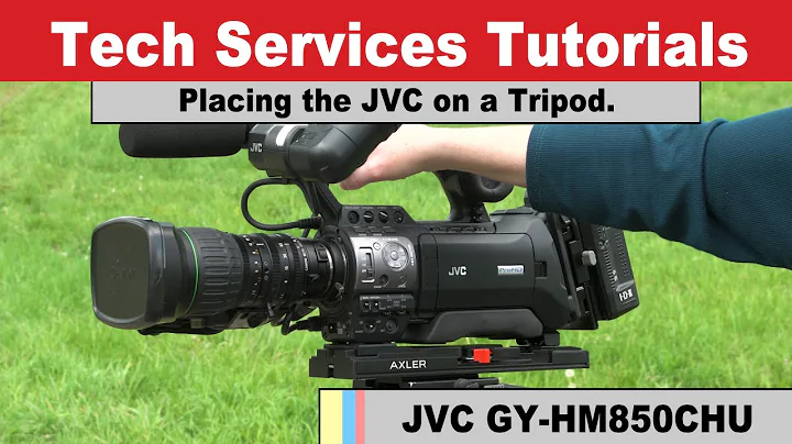 JVC GY-HM850CHU - Placing the JVC on a Tripod.