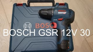 Аккумуляторный шуруповерт BOSCH GSR 12V 30