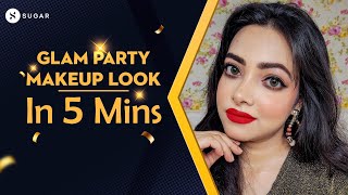 Glam Party Makeup Look in 5 Minutes | Beginner's Makeup Tutorial | SUGAR Cosmetics screenshot 2