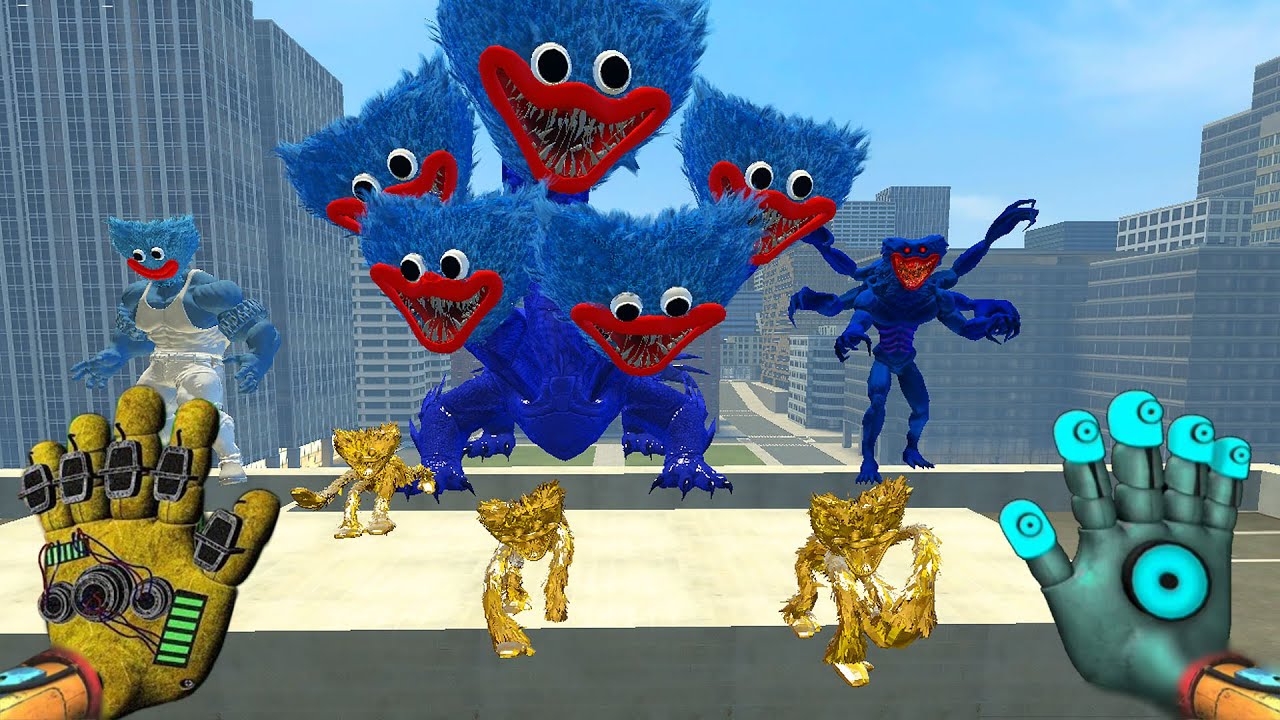 I BECAME ALL SCARY HUGGY WUGGY GOLDEN FROM POPPY PLAYTIME 2,3,4 | Garry's Mod