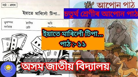 ইয়াতে মাৰিলোঁ টিপা |Lesson 11 | Class 4 Assamese | Assam Jatiya Bidyalay | সম্পূৰ্ণ প্ৰশ্ন আৰু উত্তৰ