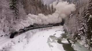 The steam train in the winter story