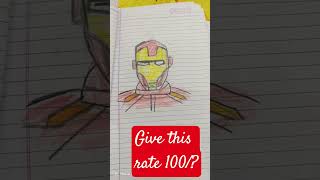 Amazing Iron Man Notebook Sketch 🔥 | Front &amp; Side View Drawing#shorts#drawing #pencil #sketchart