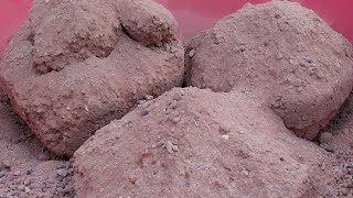 ASMR: Very soft dusty ?Red dirt cement big chunks Dry Crumble & water paste pouring serpent request