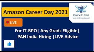 🔴Online EJobs com Live Stream amazon career day 2021/ Experts advice✅