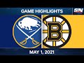 NHL Game Highlights | Sabres vs. Bruins - May 1, 2021