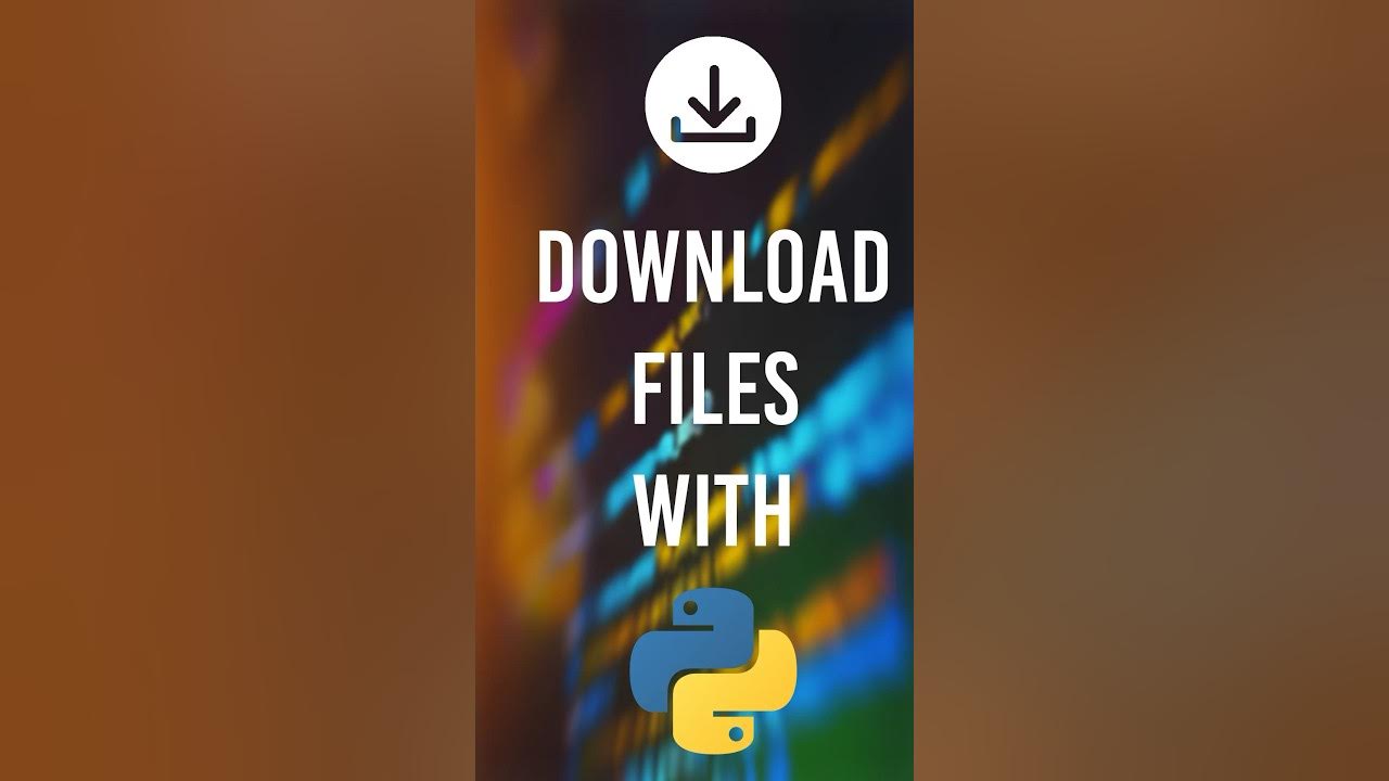Download files using Python (the easy way) - YouTube