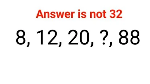8, 12, 20, ? , 44 Answer is not 32. Literally 99% failed this Ukraine series test! Can you? #ukraine