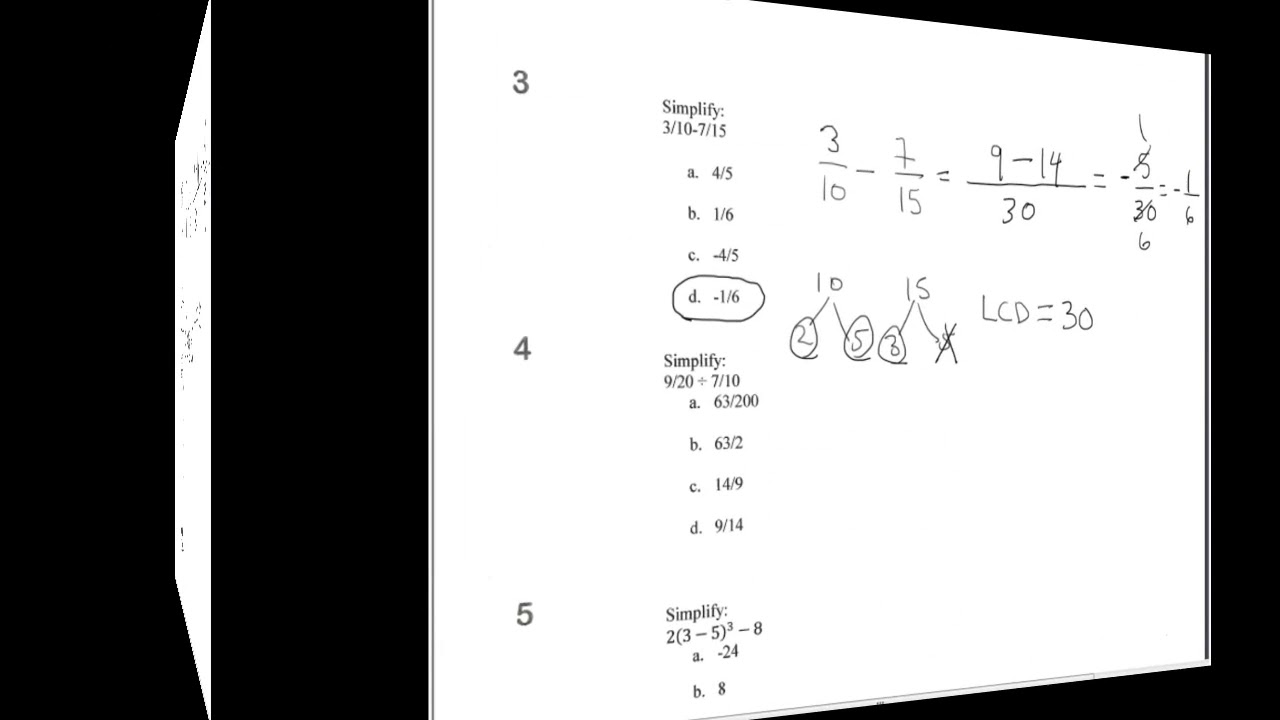 Diagnostic test MAT1033 1 