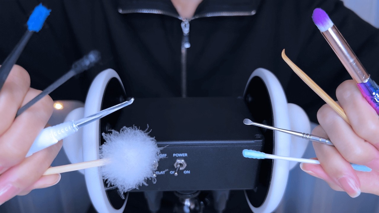 ASMR Dual Wield Ear Cleaning for Deep Sleep 👂 3Dio, No Talking / 耳かき