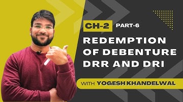 #30 | Redemption of Debentures | DRR & DRI | Redemption reserve and investment #class12accounts