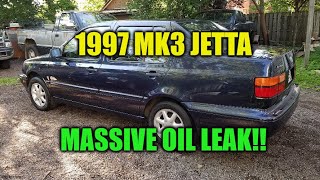 VW Jetta MASSIVE OIL LEAK! oil cooler O-ring replacement