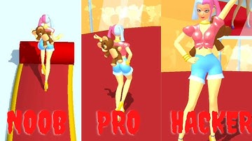 Noob vs Pro vs Hacker in CARPET ROLLER || Level 42 to 49