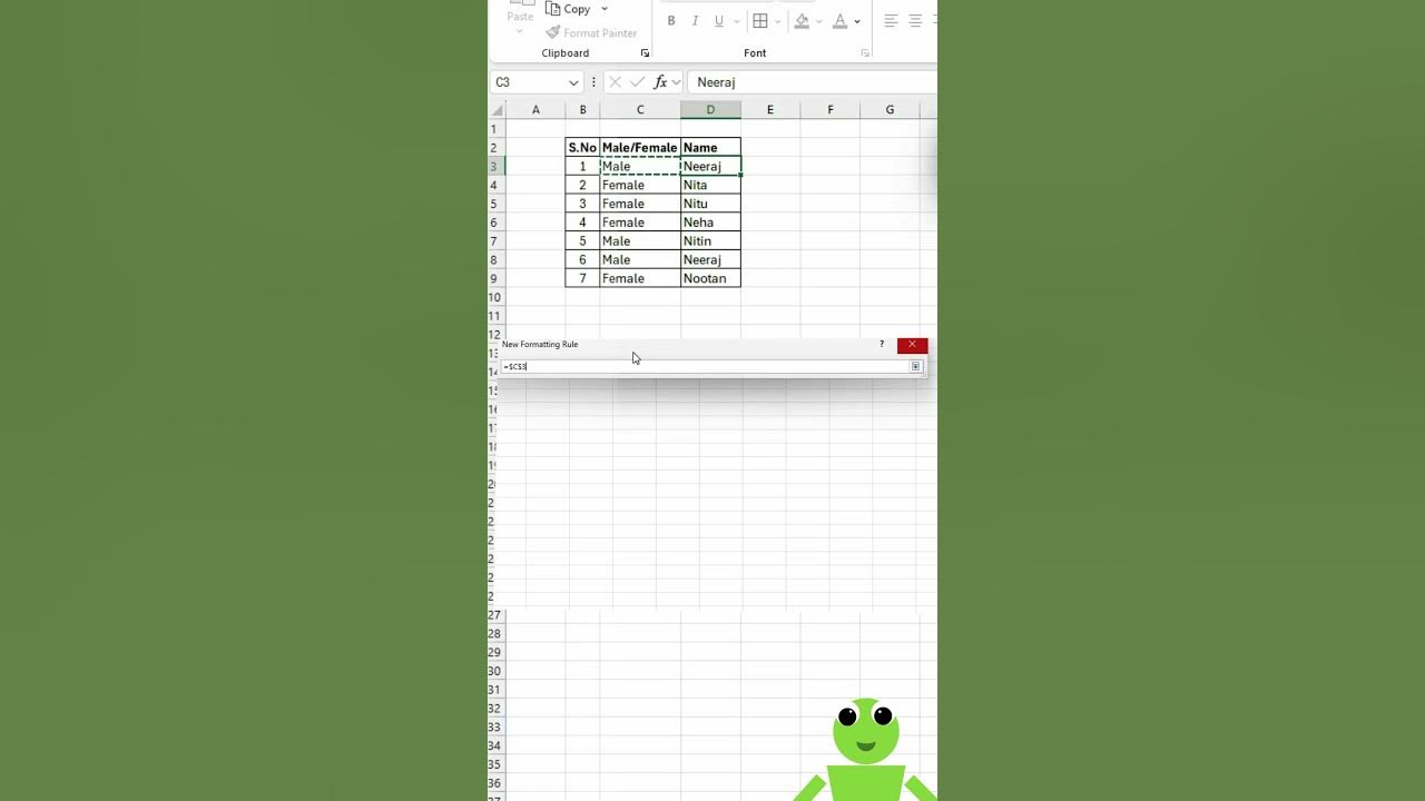 formula-in-conditional-formatting-excel-exceltips-shorts-youtube