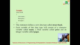 LECTURE VIDEO 3 | C PROGRAMMING STRUCTURES | SNS INSTITUTIONS 
