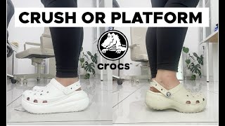 Crocs classic crush VS Crocs classic platform clog | Crocs 2022 collection | Comparison
