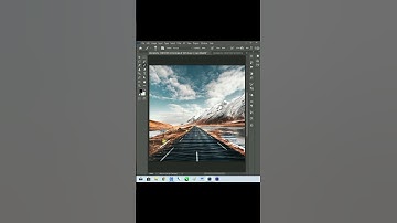 How to make Water wave effect on the road in Adobe Photoshop ।। #Shorts