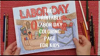 Free Printable Labor Day Coloring Page HS