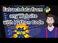 🚀 Extract Data from Any Website Using Python Automatically ! 🕵️♂️| Pearl Institute Batala | Project