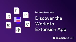 Docusign App Center: Discover the Workato Extension App