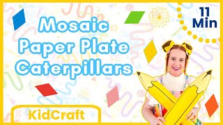 Mosaic Paper Plate Caterpillars | Spring Craft for Kids | KidCraft from KidCorner