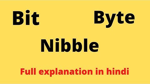 what is bit, byte, nibble? #bit #byte #nibble @Siman Studies