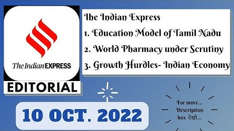 10th October 2022 | Gargi Classes The Indian Express Editorials & Idea Analysis | By R.K. Lata