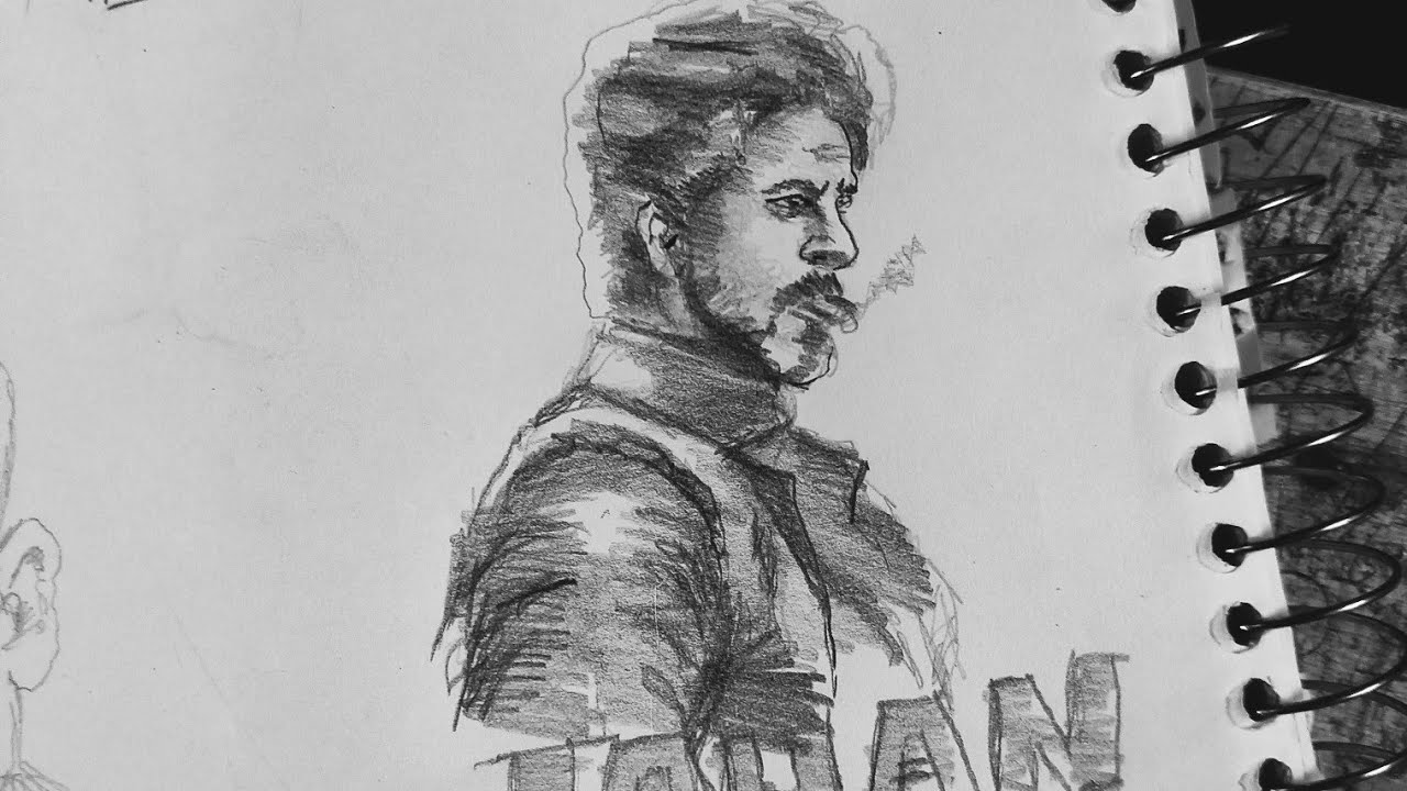 SRK jawan drawing 