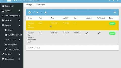 OMV6 - Storage section
