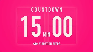 15 Minute Countdown Timer 💓 Flip Clock with Vibration Beeps