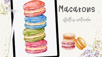 Paint Macaron with Procreate Watercolor Brushes in 10 Minutes