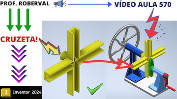 Aula 570 - Modelamento da Cruzeta do Mecanismo no Inventor 2024