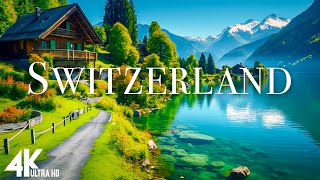 FLYING OVER SWITZERLAND (4K UHD) - Relaxing Music Along With Beautiful Nature Videos - 4K Video HD