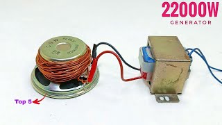 How to make Electricity Generator Top5 Free Energy 250V Generator Project homemade