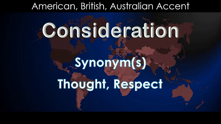 Consideration   How to Pronounce Consideration in British Accent, Australian Accent?