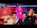 The best coach song blind auditions on the voice  mega compilation