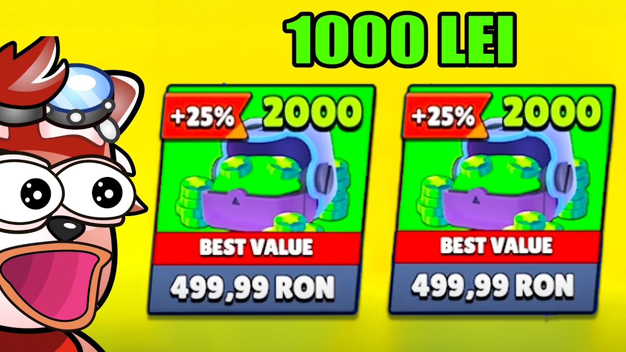 IAU GEMS DE 1000 LEI si CONSUM TOT in BRAWL STARS *Episod Special 1M*