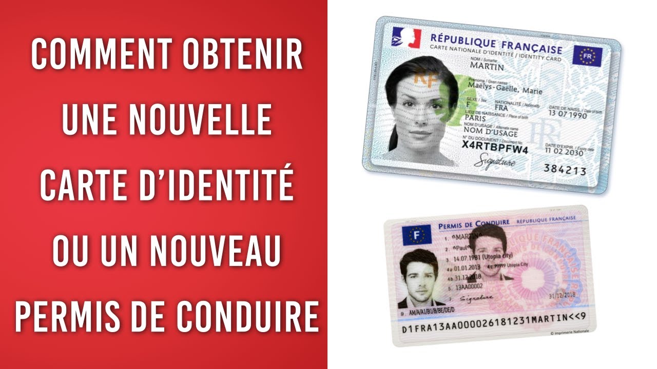 Obtenir une nouvelle carte identité ou un nouveau permis de conduire