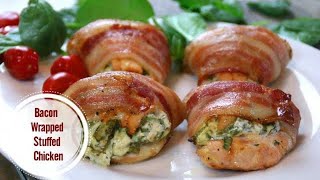 Bacon Wrapped Stuffed Chicken Recipe