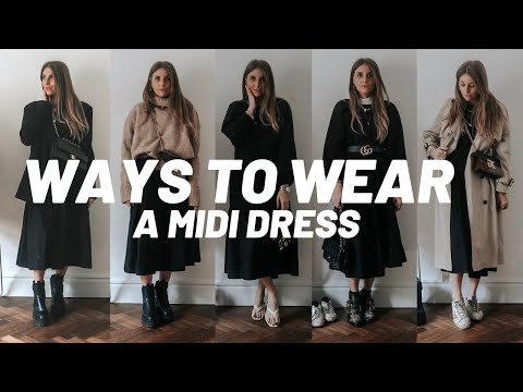 HOW TO STYLE A MIDI DRESS (H&M) // 5 Winter Outfit Ideas // Sinead Crowe