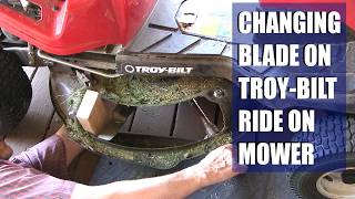 Changing Blade On Troy-Bilt TB-30 Ride On Mower