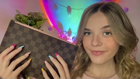 ASMR Tingly Louis Vuitton Taps & Scratches ♡ (long nails)