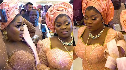 All Eyes On Actress Eniola Badmus And Bimbo Thomas As They Stun At Wizkid's Mother's Burial