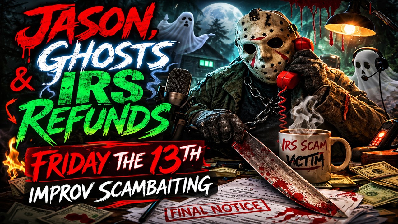 Jason, Ghosts & IRS Refunds | Friday the 13th IMPROV Scambaiting #437